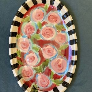 Handmade Original 11”x7.5 tray with Roses